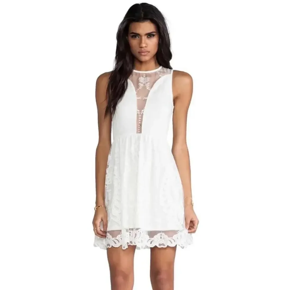 For Love & Lemons lulu White Lace mini Dress Size XS - Picture 10 of 10